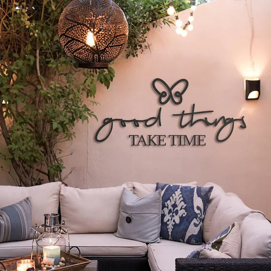 Timeless Wisdom Good Things Take Time Sign Wood Wall Decor