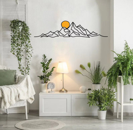 Peak Perspective Minimalist Mountain Wood Wall Decor