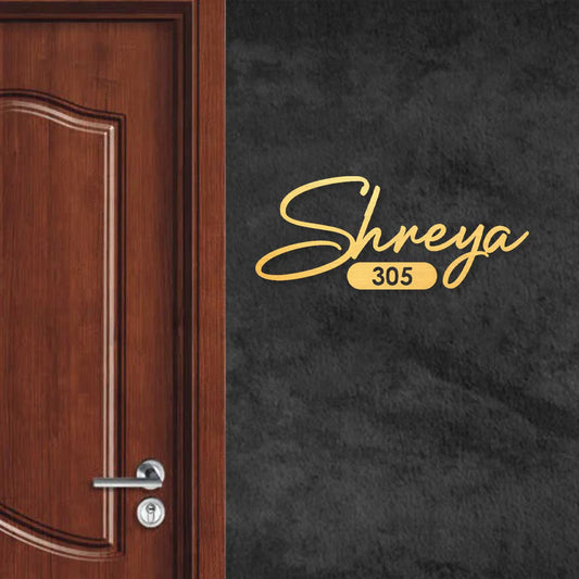 Personalized Laser Cut Minimalist Design Steel Name Plate