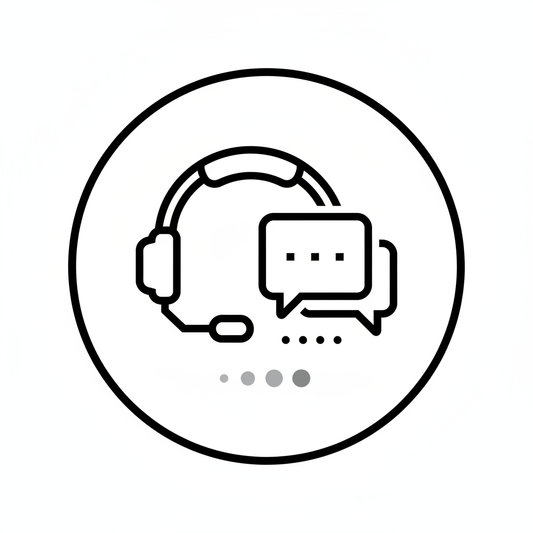 Generate an black and white image icon for support online