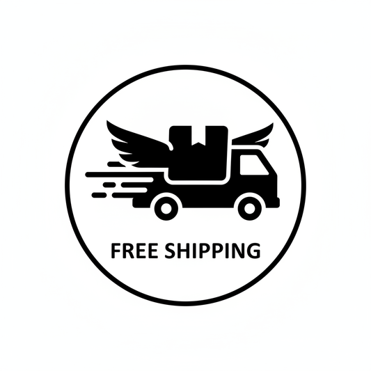 Generate free shipping icons with black and white color with meduim size 