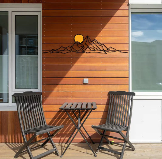 Peak Perspective Minimalist Mountain Wood Wall Decor